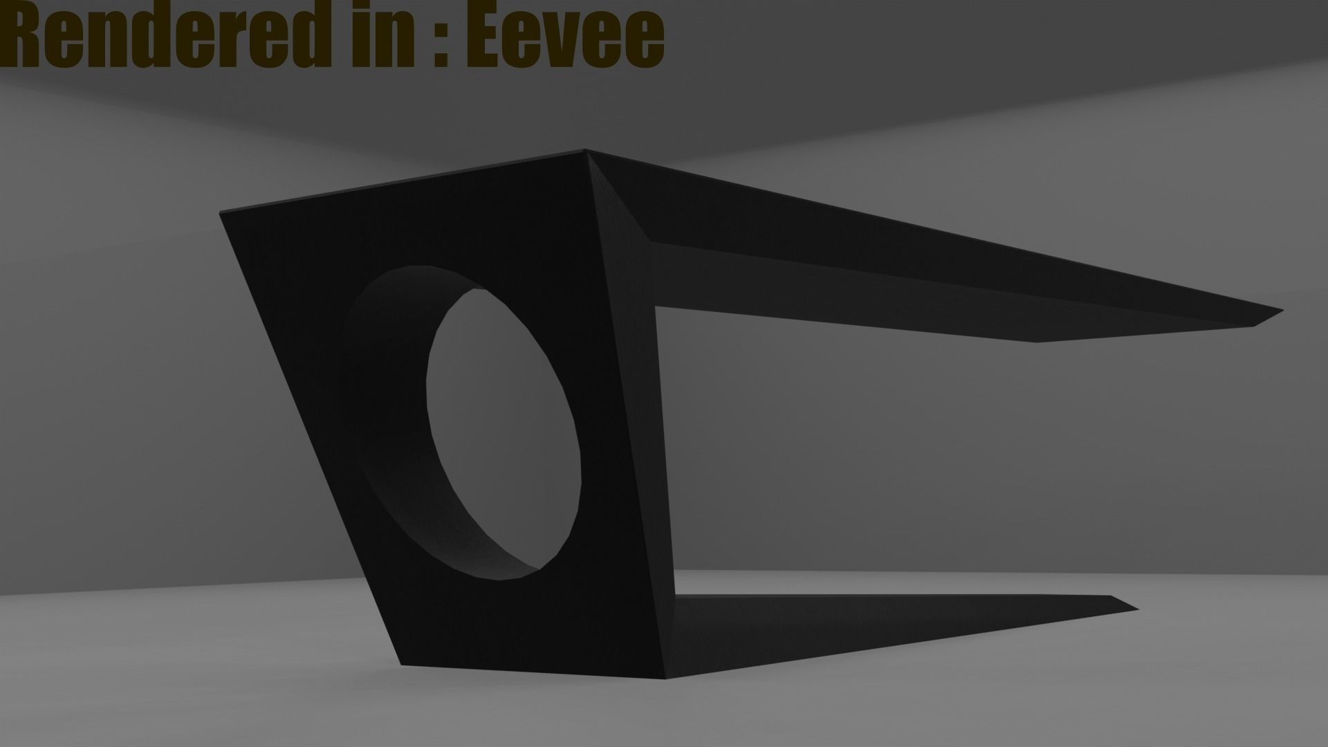 Modern geometric Desk 02 Low-poly 3D model_3
