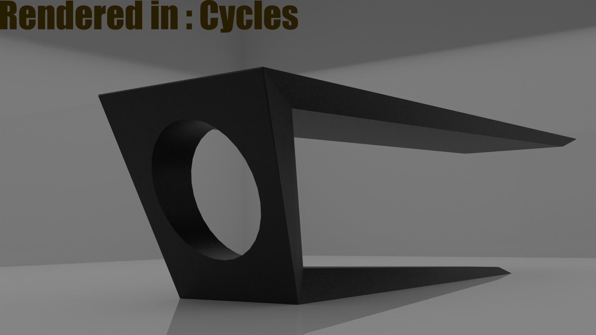 Modern geometric Desk 02 Low-poly 3D model_4
