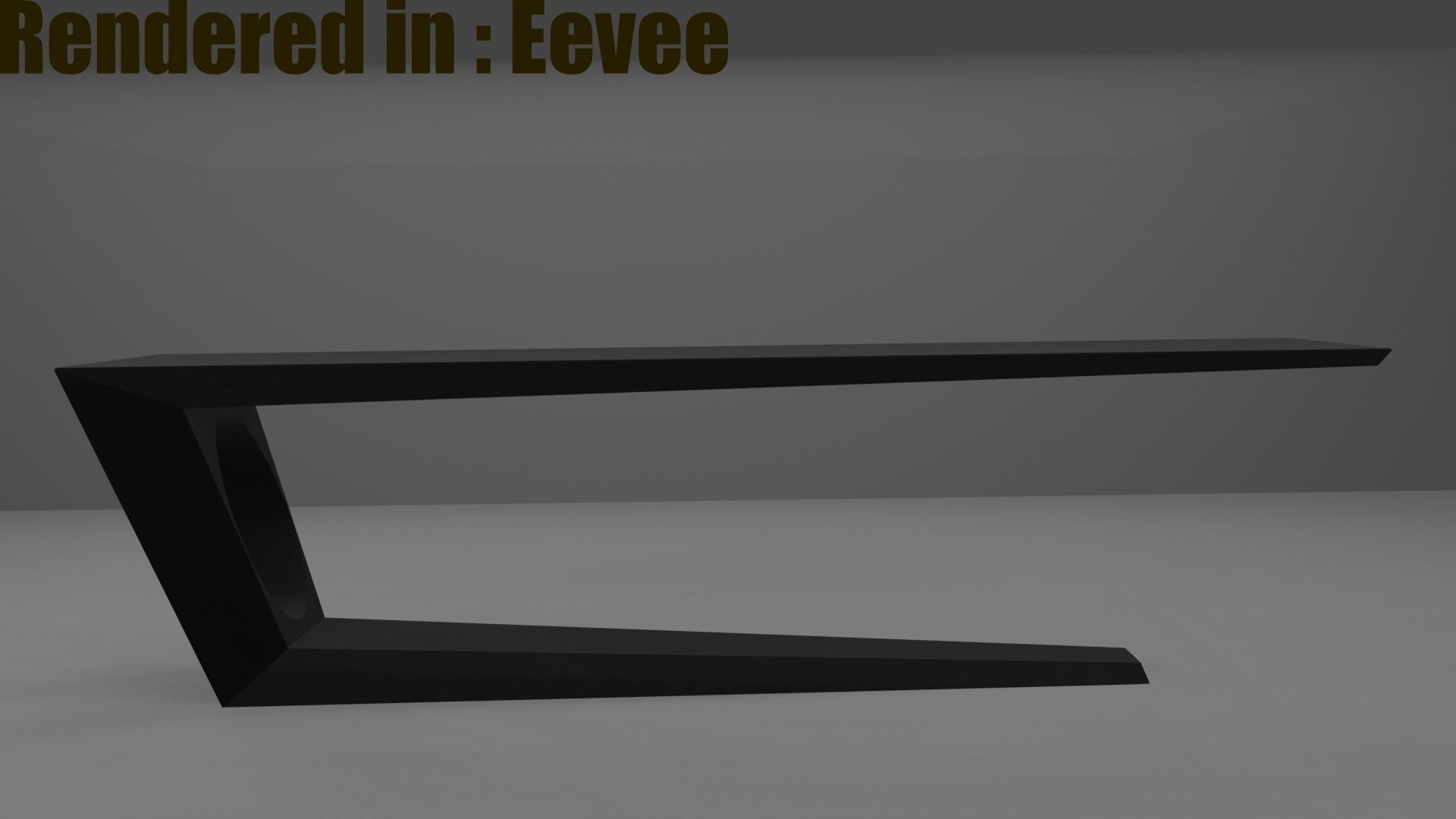 Modern geometric Desk 02 Low-poly 3D model_1