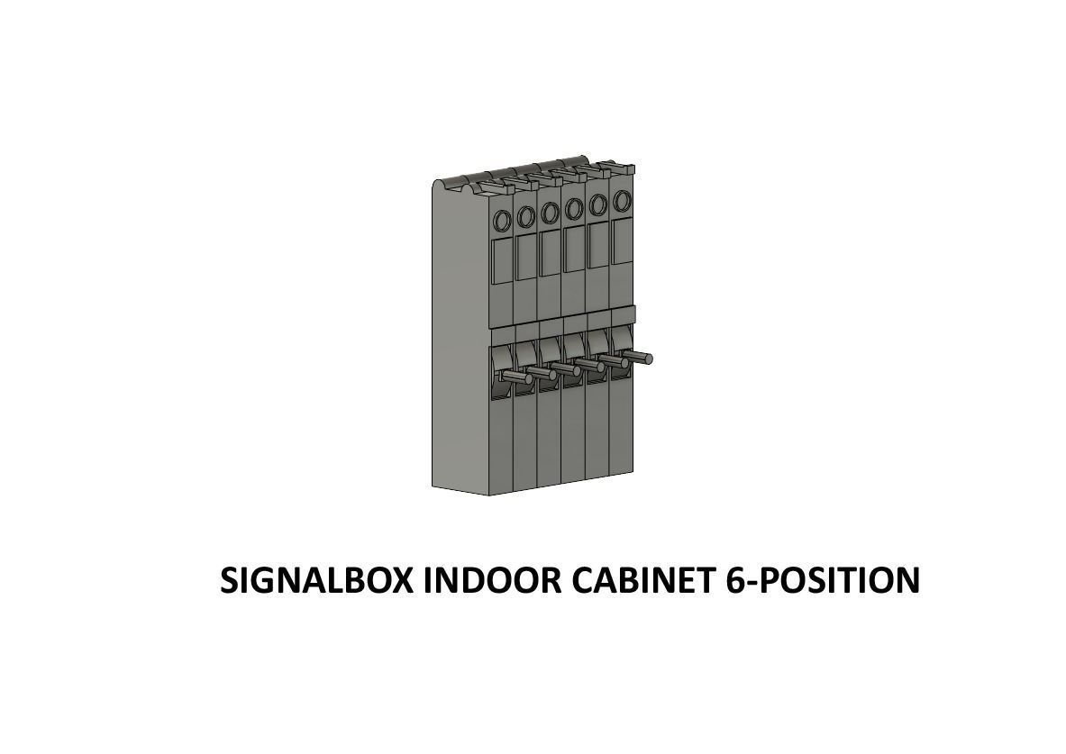 SIG-0003 Signal box set for wire control H0-scale 15 items 3D print model_19