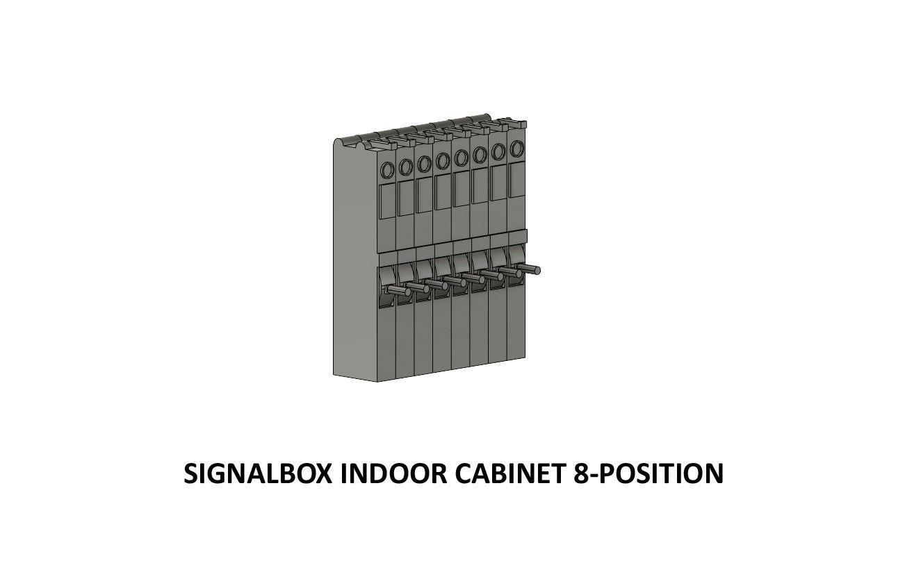 SIG-0003 Signal box set for wire control H0-scale 15 items 3D print model_18