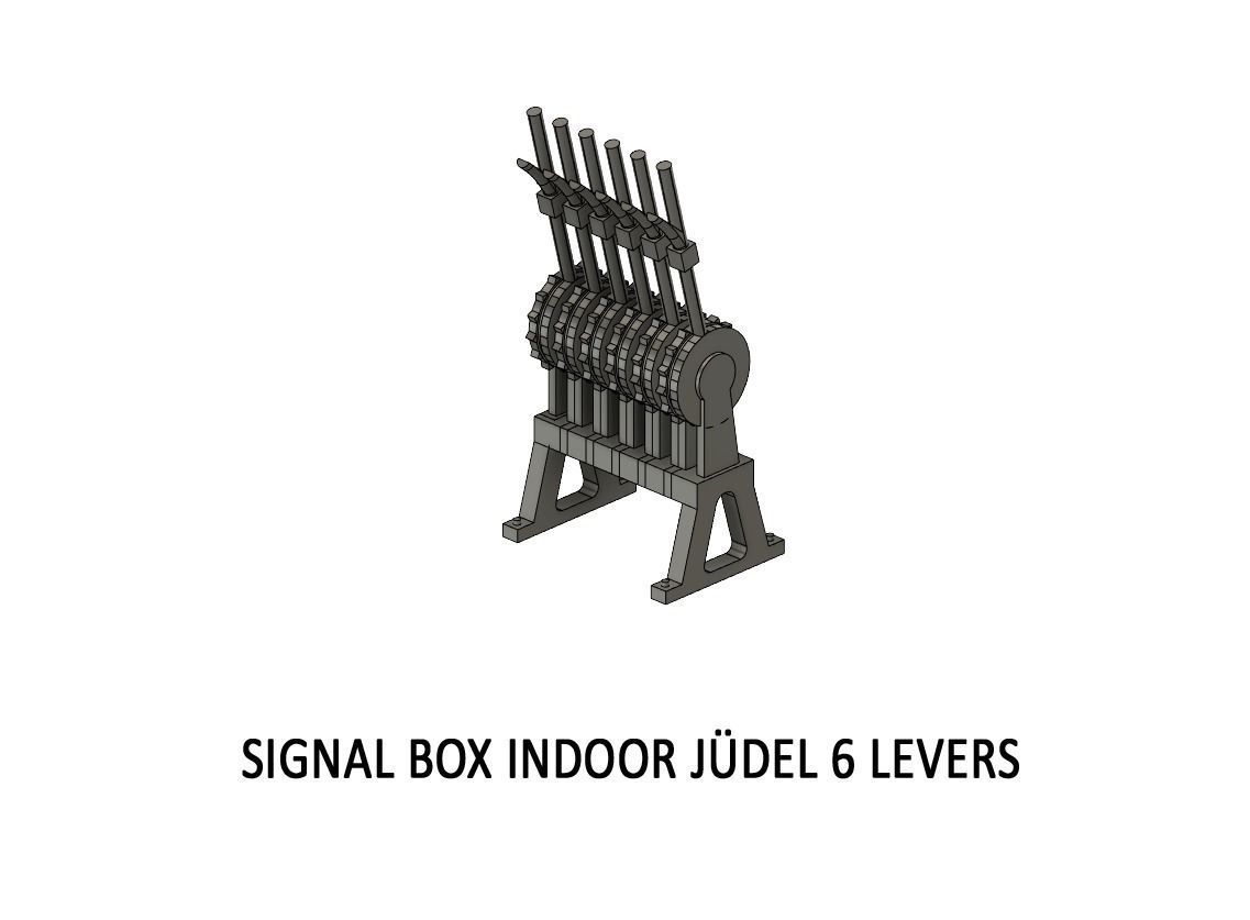 SIG-0003 Signal box set for wire control H0-scale 15 items 3D print model_16