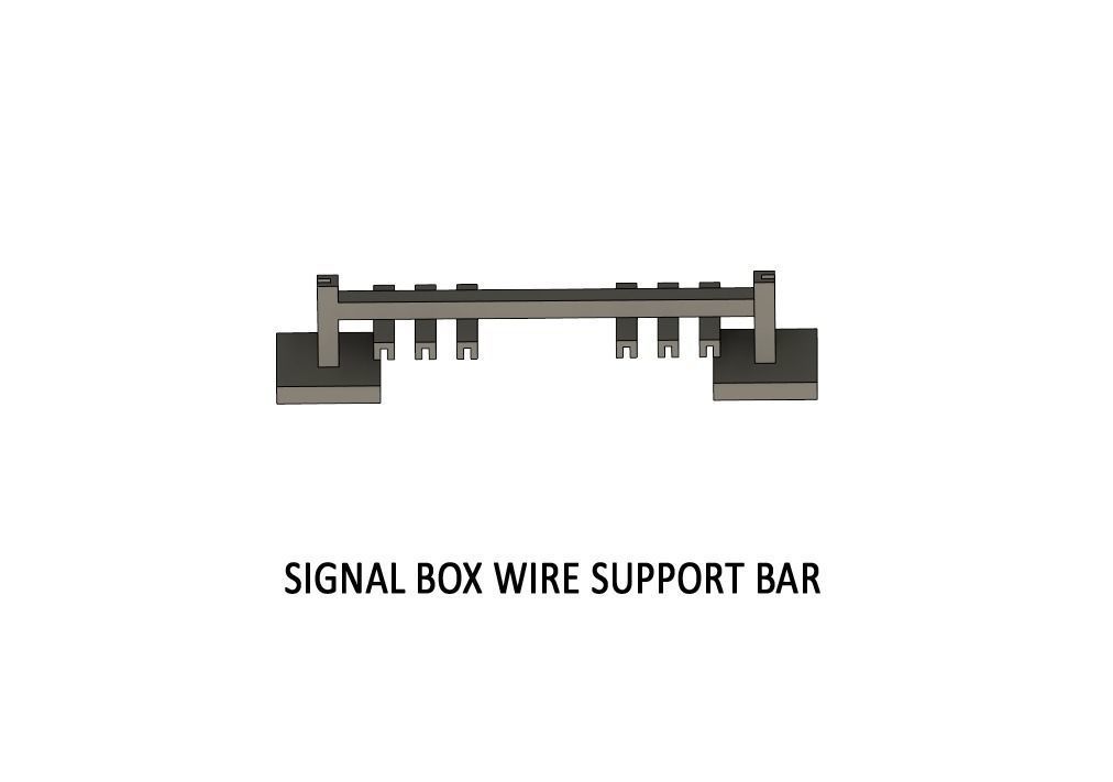 SIG-0003 Signal box set for wire control H0-scale 15 items 3D print model_11