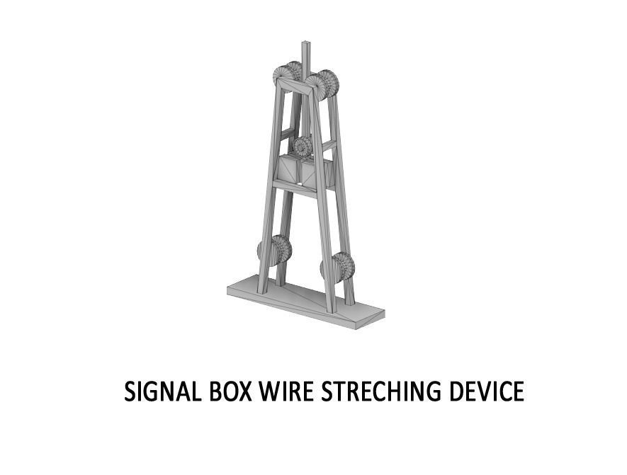 SIG-0003 Signal box set for wire control H0-scale 15 items 3D print model_7