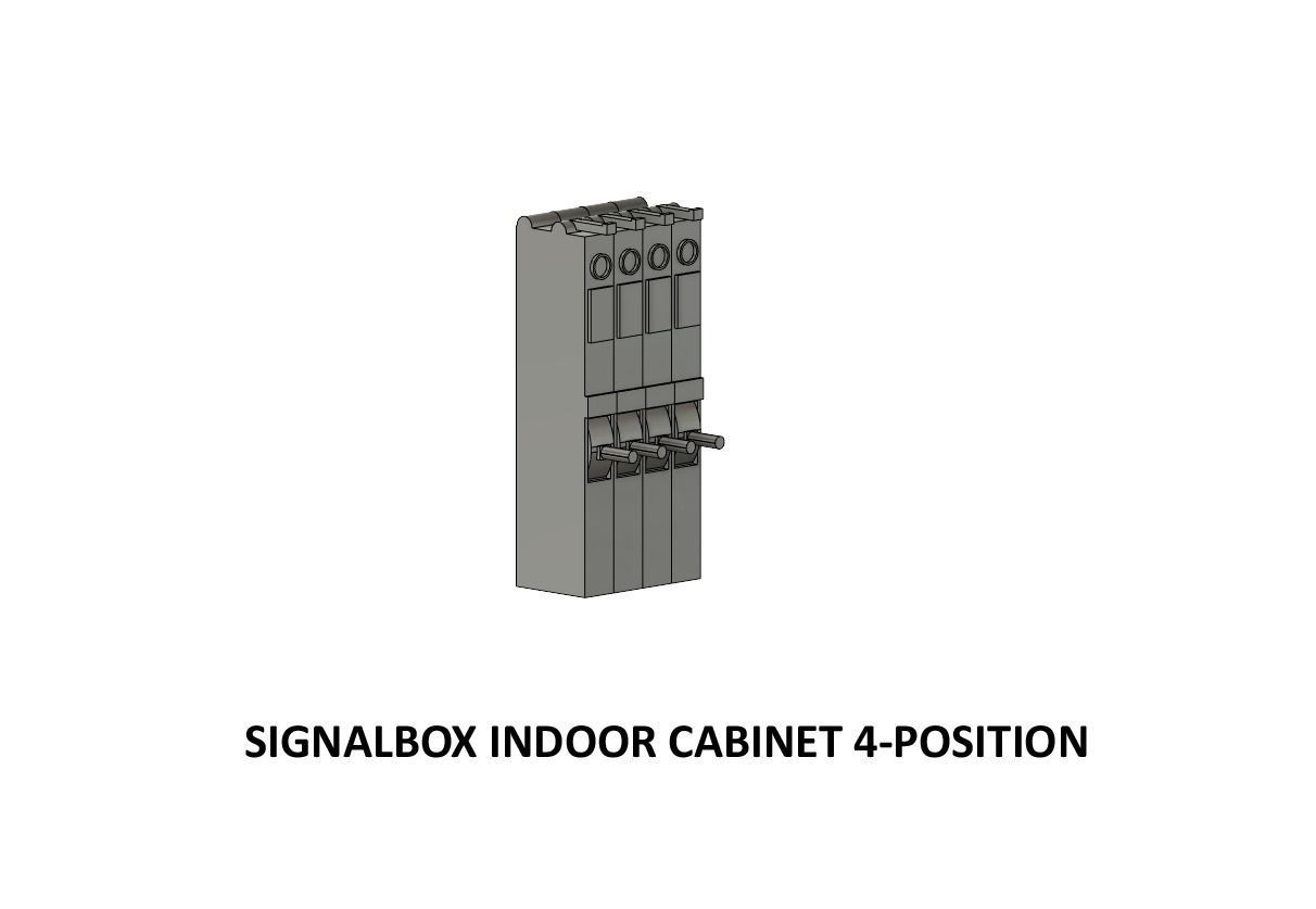 SIG-0003 Signal box set for wire control H0-scale 15 items 3D print model_20