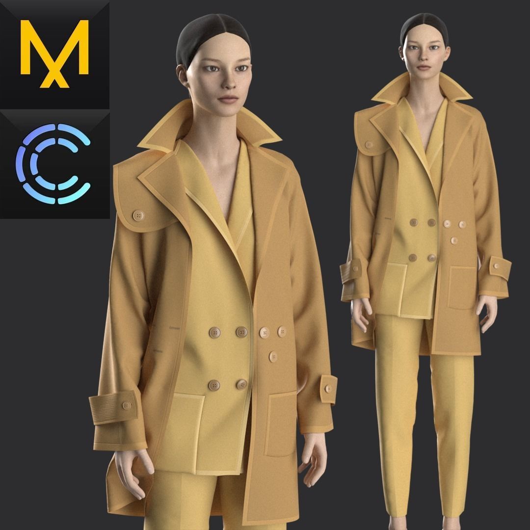 New Outfit Female OBJ mtl FBX ZPRJ 3D model_1