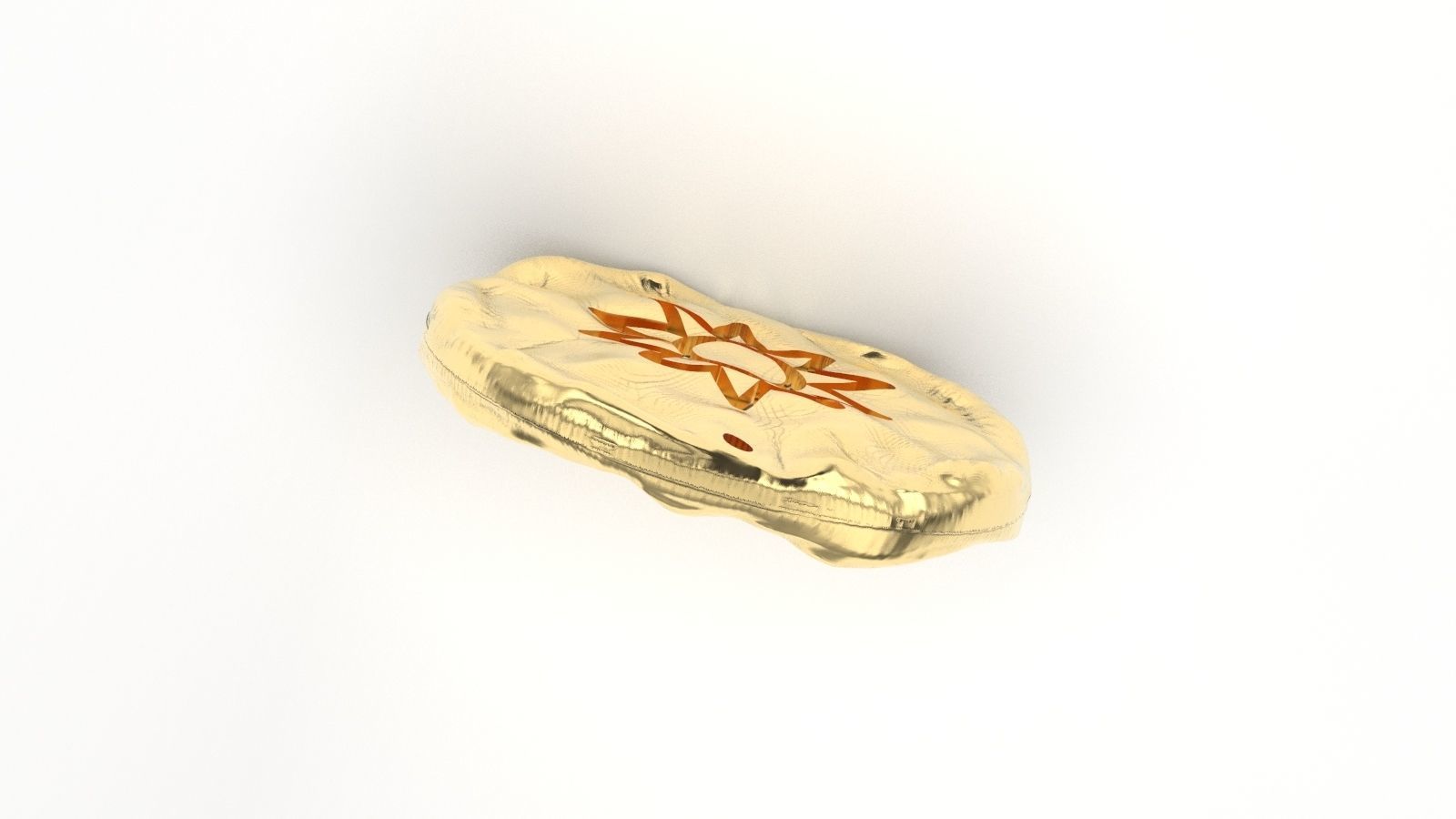 sun coin pendant 3D print model_7