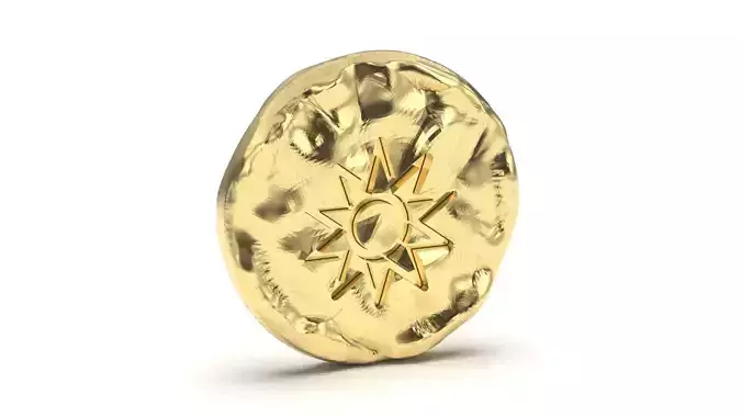 sun coin pendant