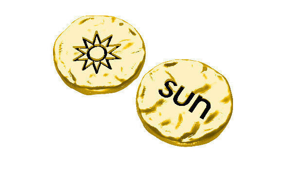 sun coin pendant 3D print model_13