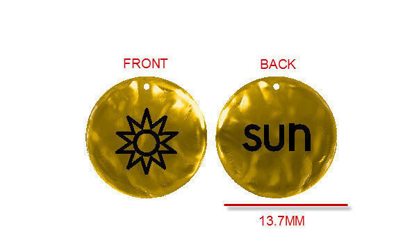 sun coin pendant 3D print model_12