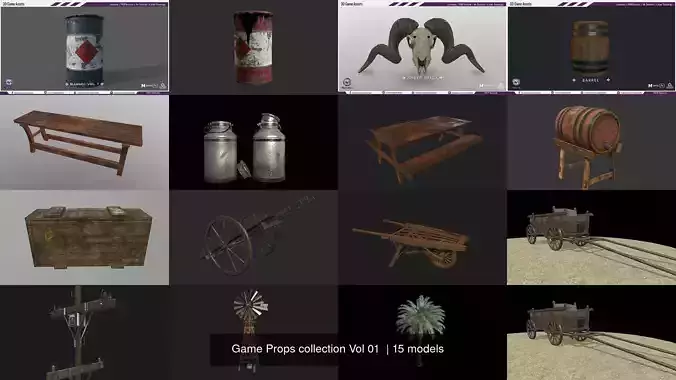 Game Props collection Vol 01  