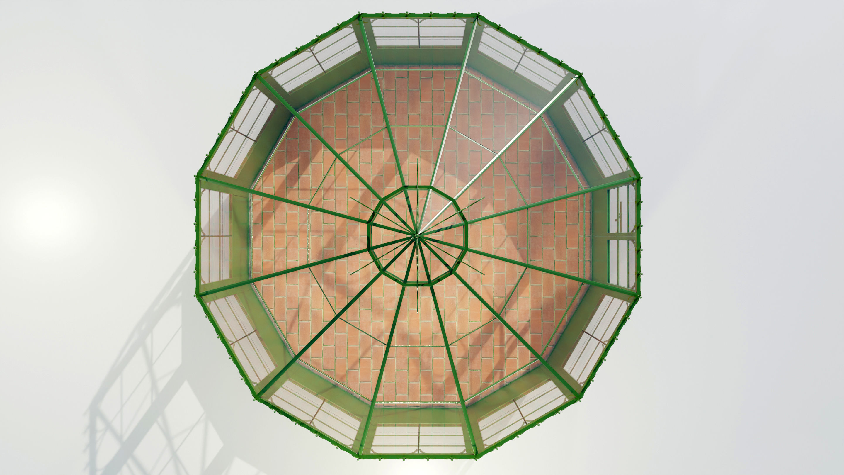 Italian Wrought Iron Greenhouse 2 3D model_10