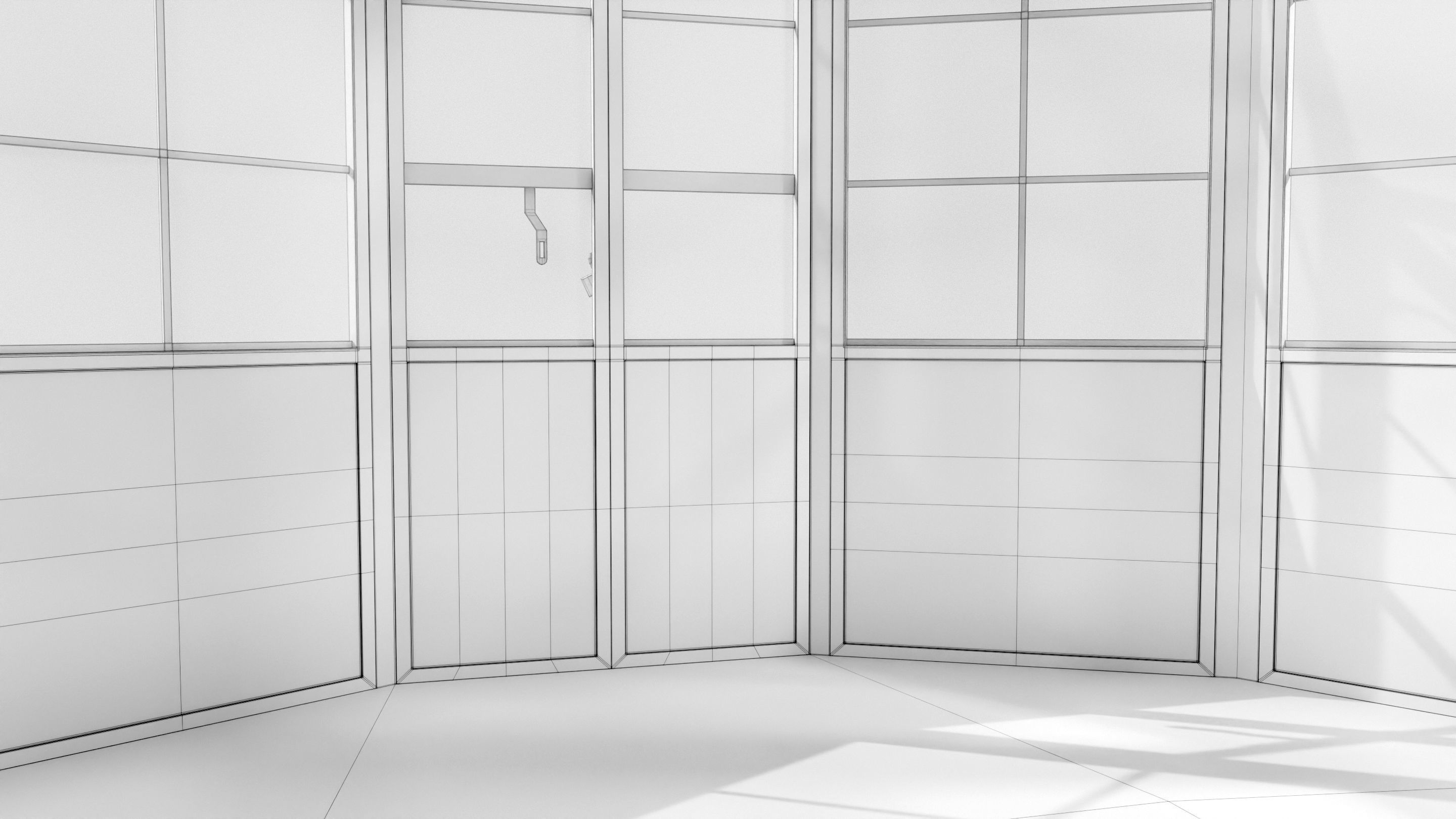 Italian Wrought Iron Greenhouse 2 3D model_19