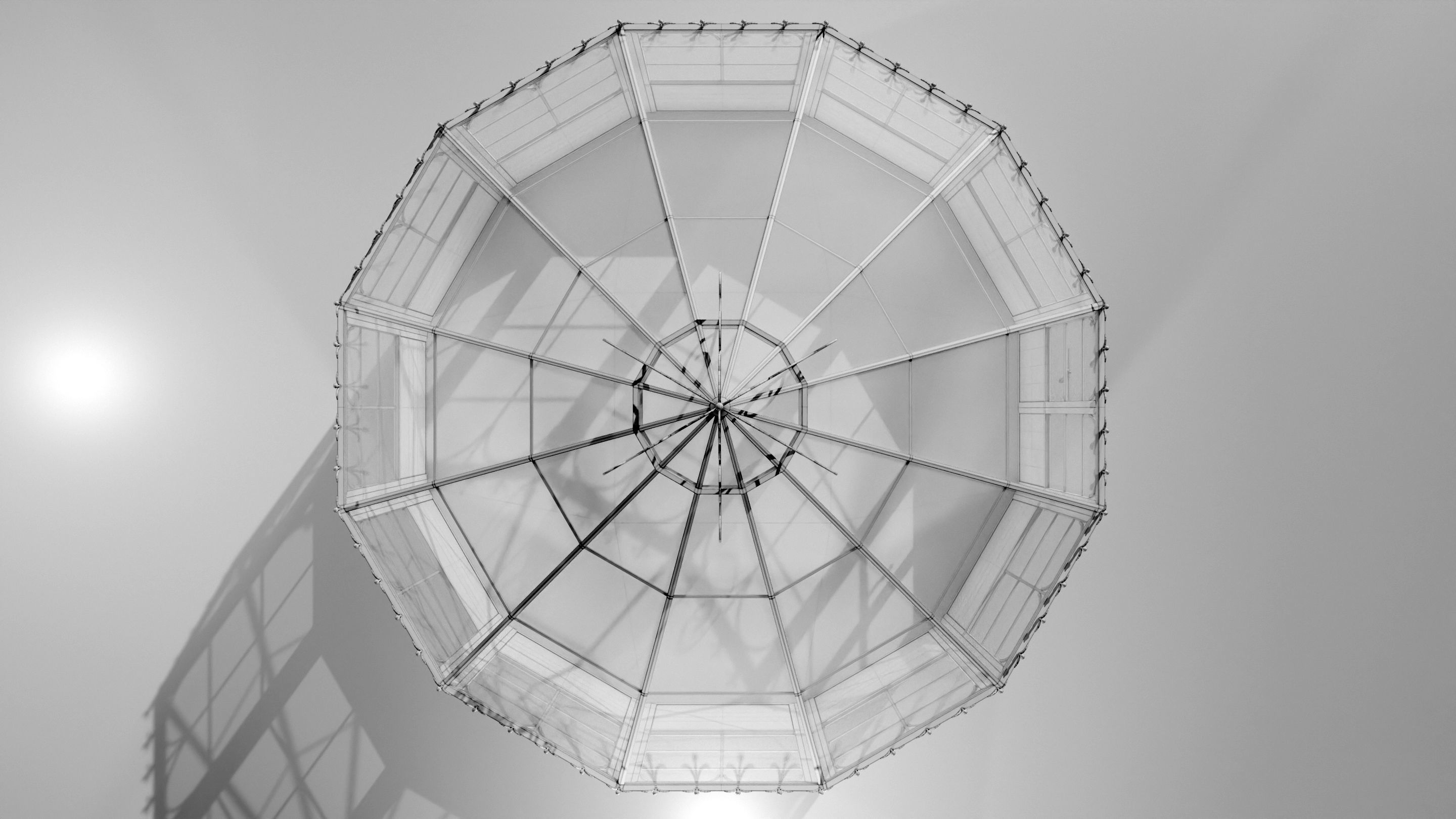 Italian Wrought Iron Greenhouse 2 3D model_20