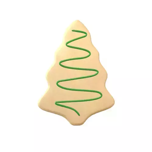 Christmas Tree Cookies V3 002 Low-poly 3D model