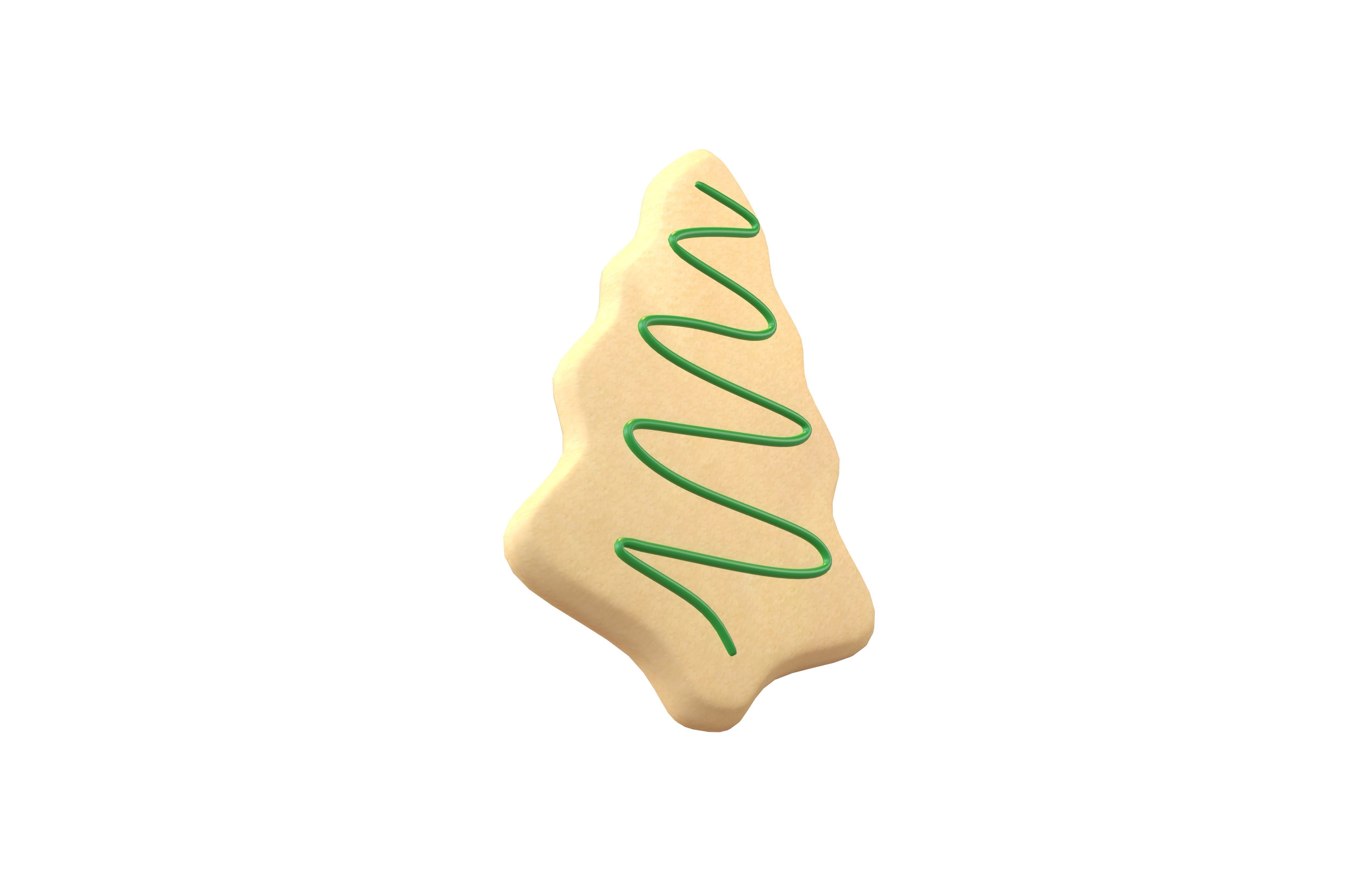 Christmas Tree Cookies V3 002 Low-poly 3D model_3