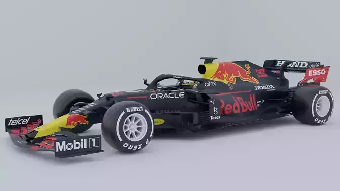 F1 Redbull RB16B Season 2021 Low-poly 3D Car model Low-poly 3D model