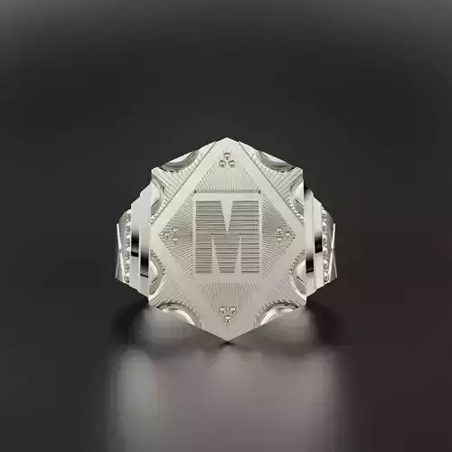 M Letter Ring