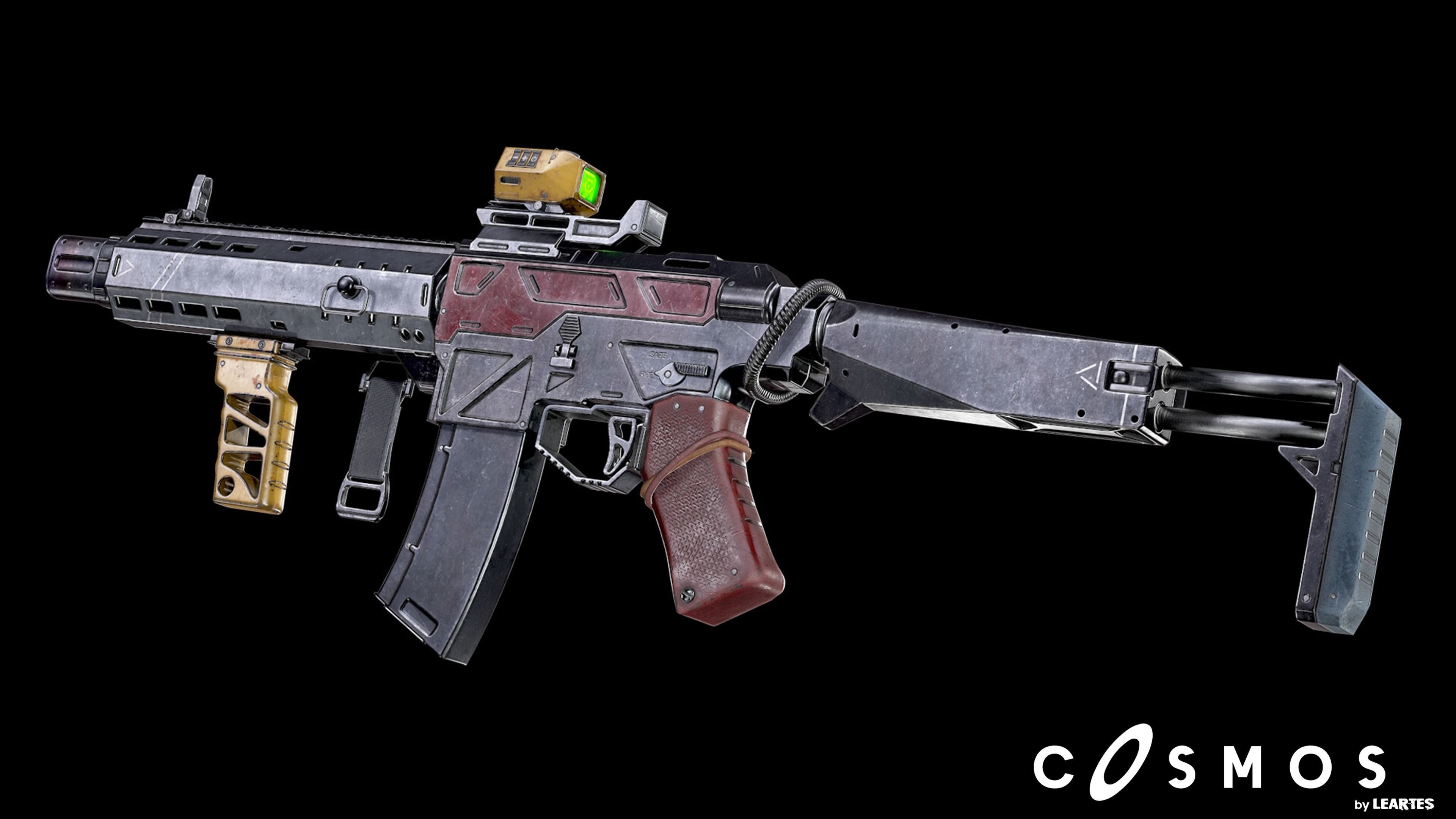 The ROF-12 gun Low-poly 3D model_2