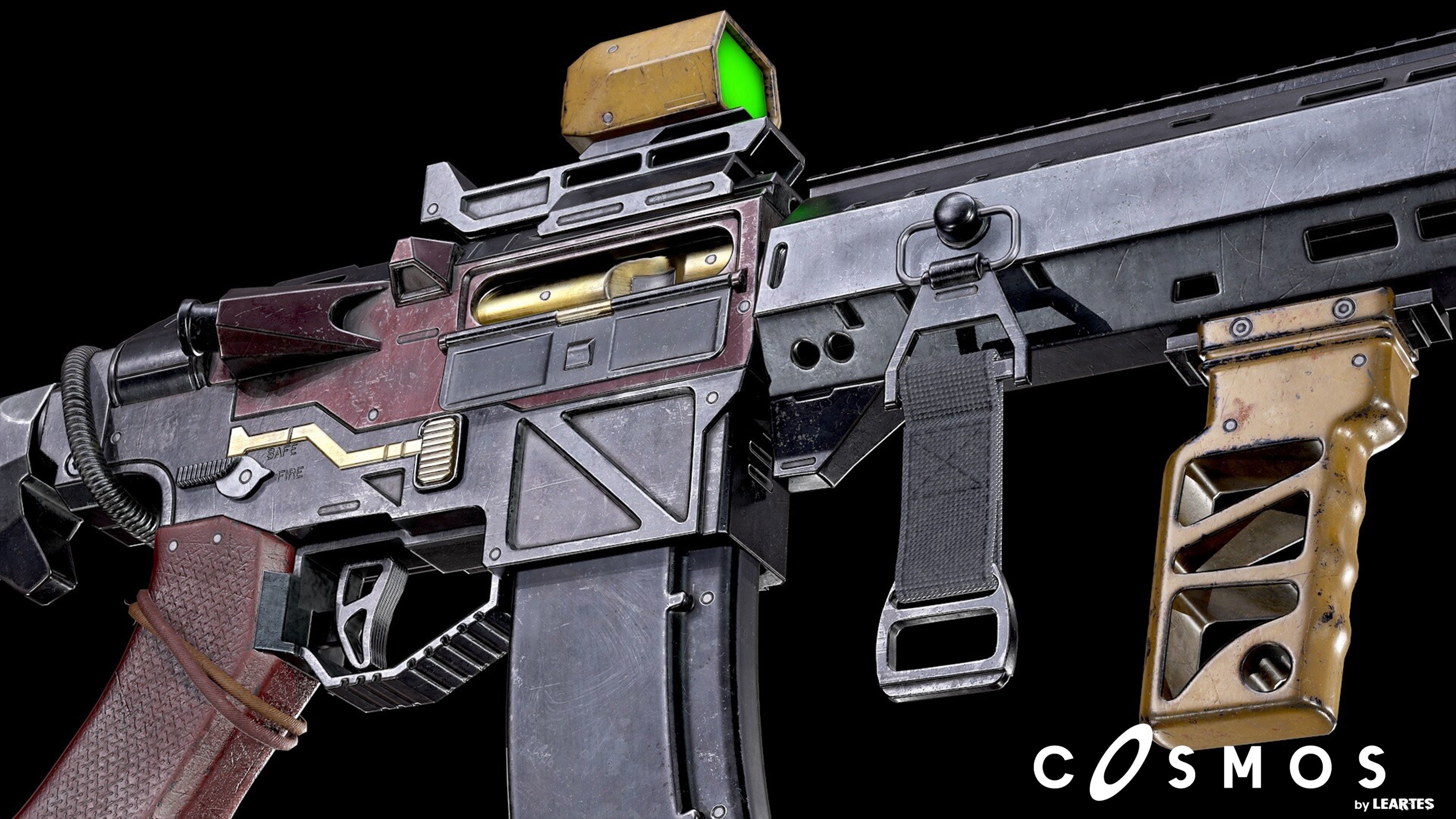 The ROF-12 gun Low-poly 3D model_4