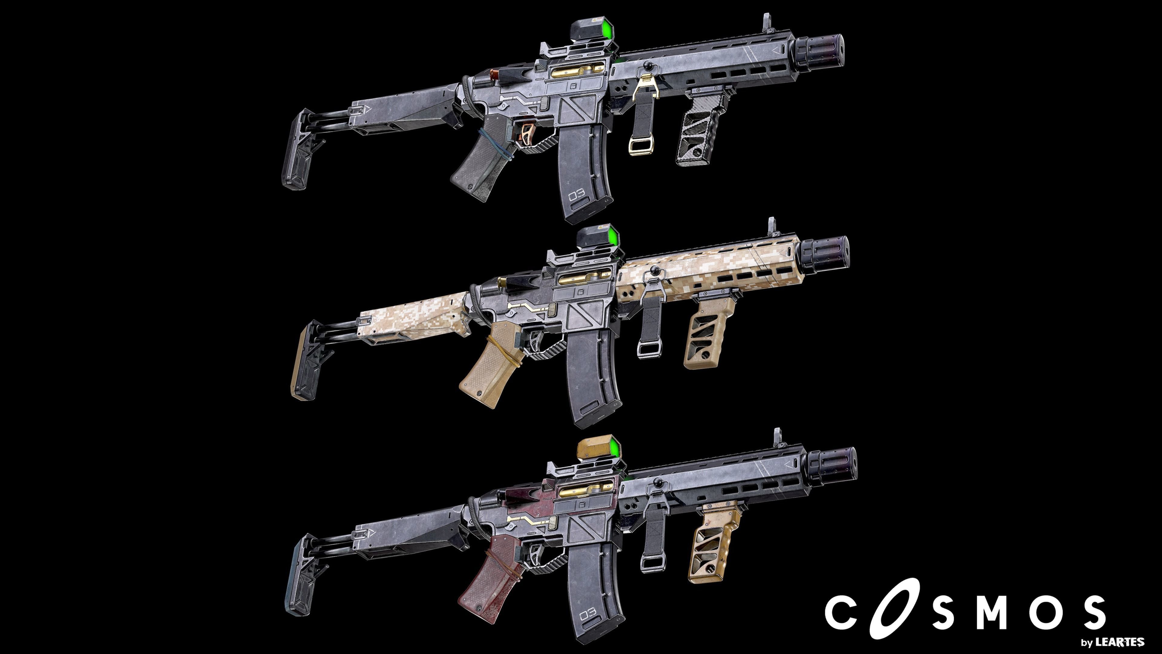 The ROF-12 gun Low-poly 3D model_7