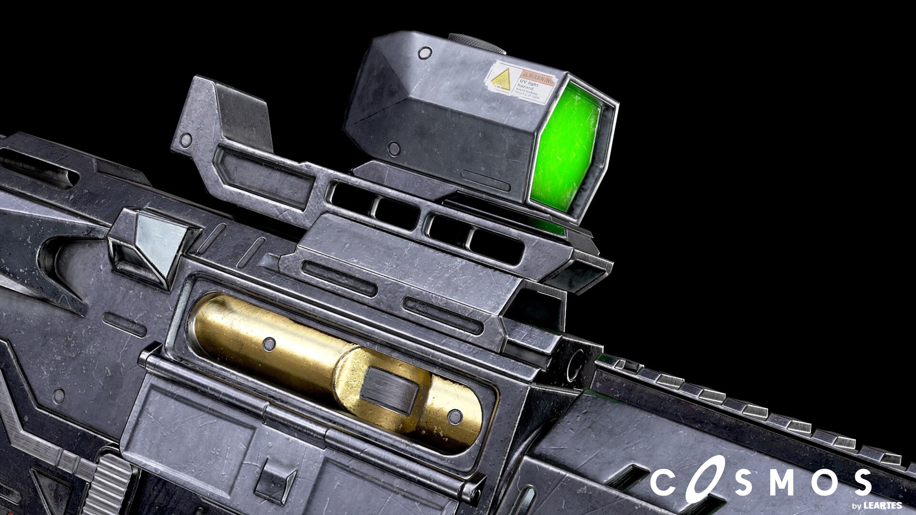 The ROF-12 gun Low-poly 3D model_3