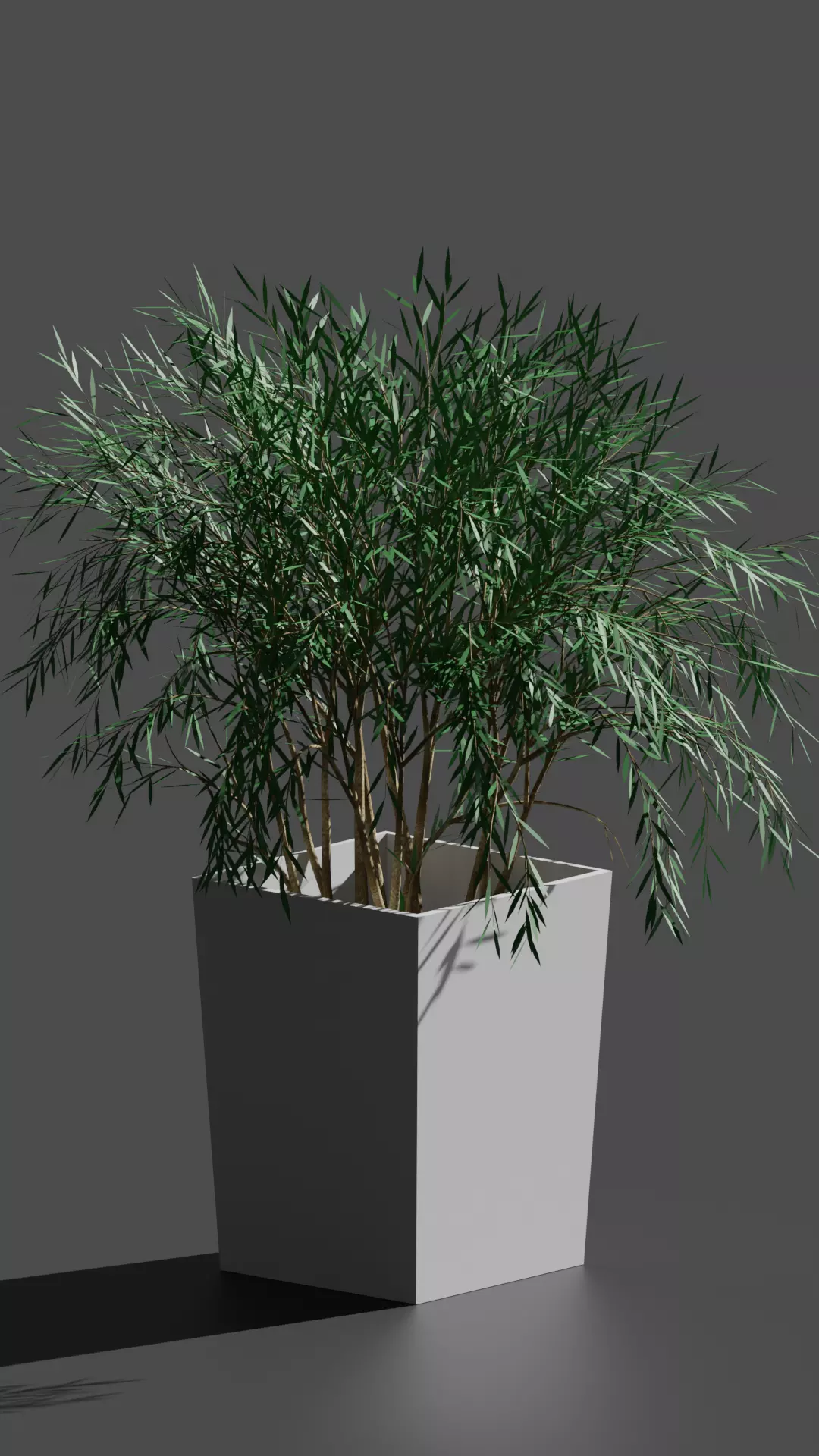 Vase with a plant Free low-poly 3D model