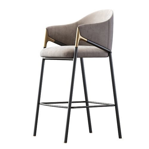 Euler Counter  Bar Stool Set of 2 3D model 2