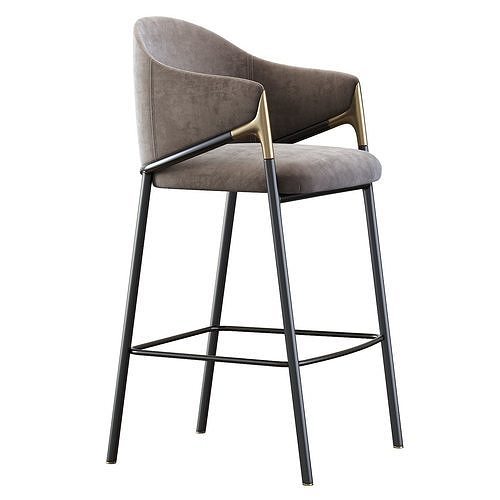 Euler Counter  Bar Stool Set of 2 3D model 6