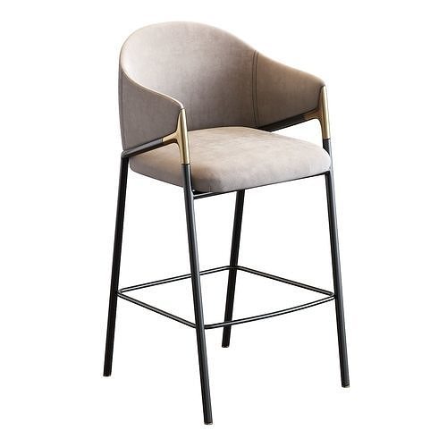 Euler Counter  Bar Stool Set of 2 3D model 4