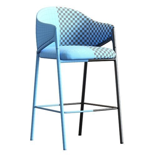 Euler Counter  Bar Stool Set of 2 3D model 7