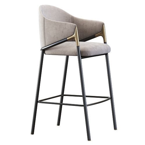 Euler Counter  Bar Stool Set of 2 3D model 5