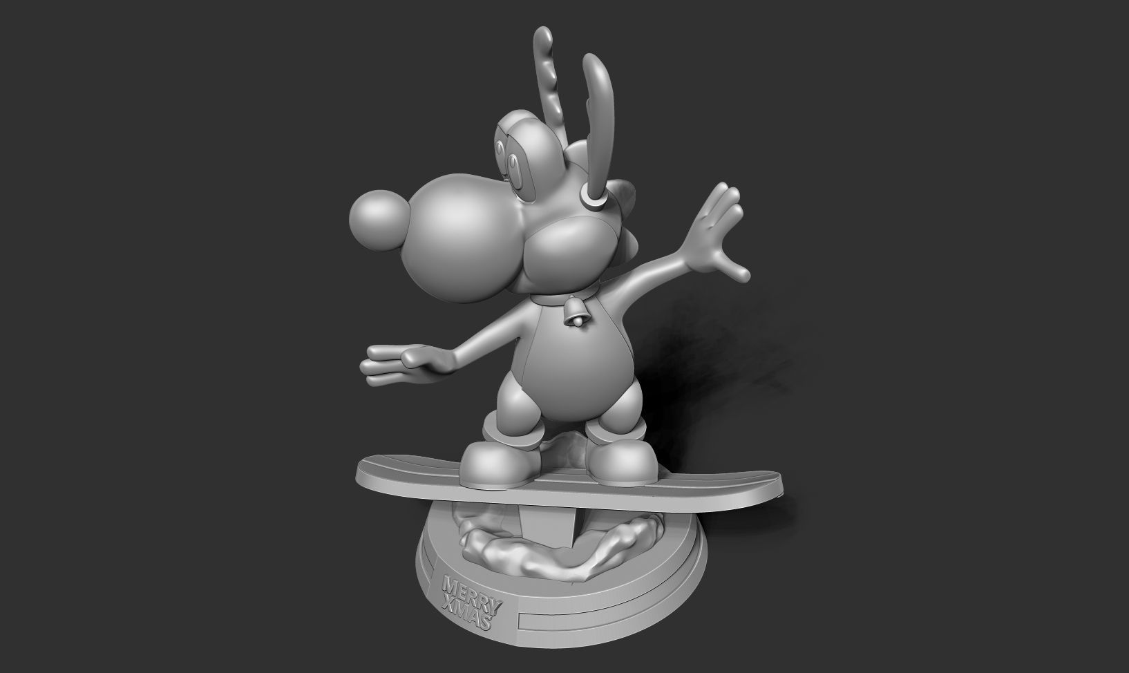 Yoshi with Christmas 3D print model_15