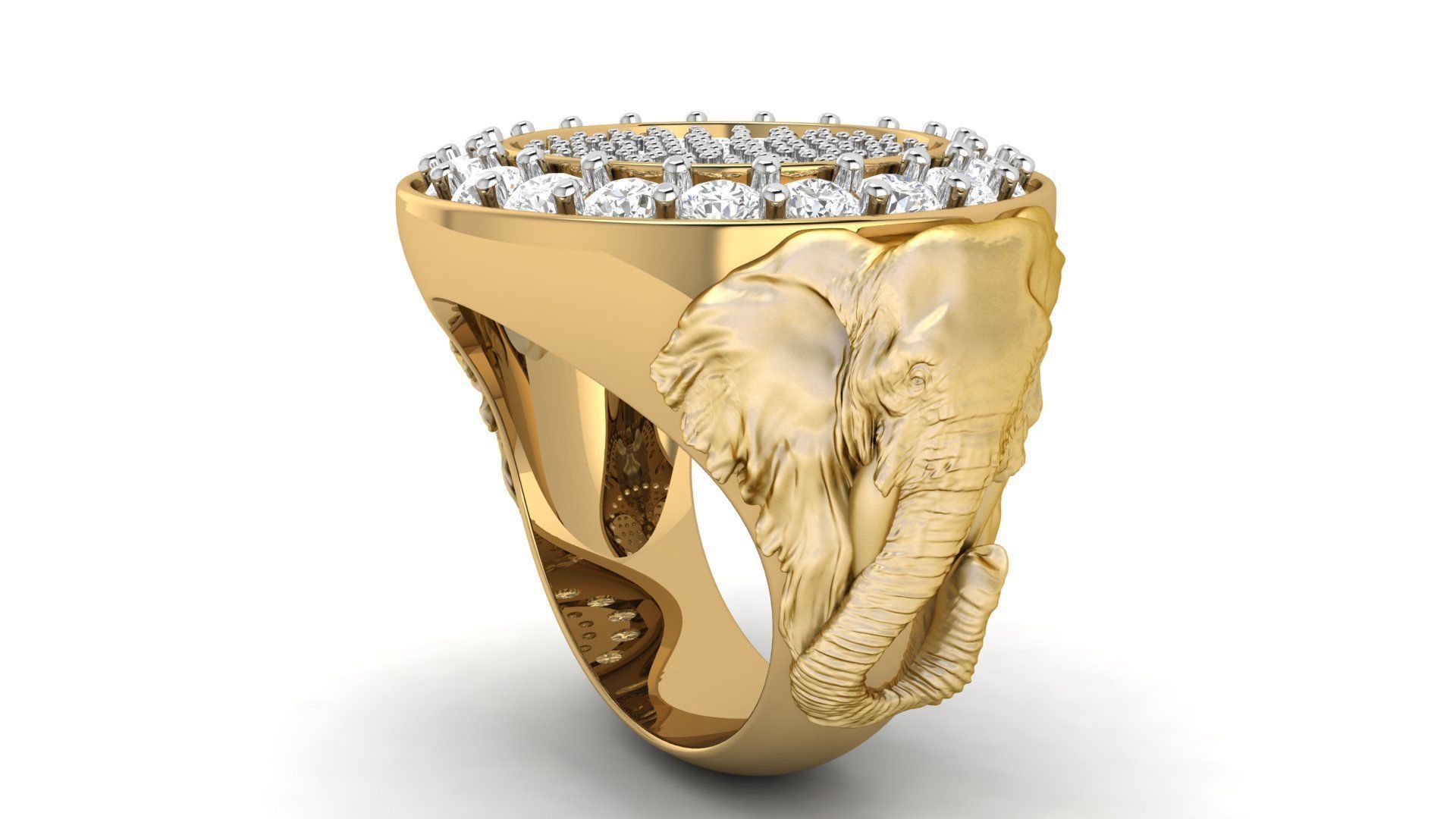 Elephant Sigent  Ring 3D Model  3D print model_4