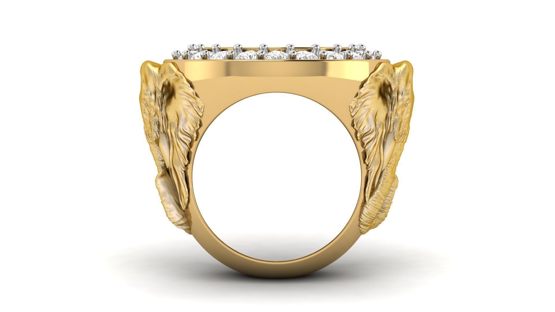 Elephant Sigent  Ring 3D Model  3D print model_8