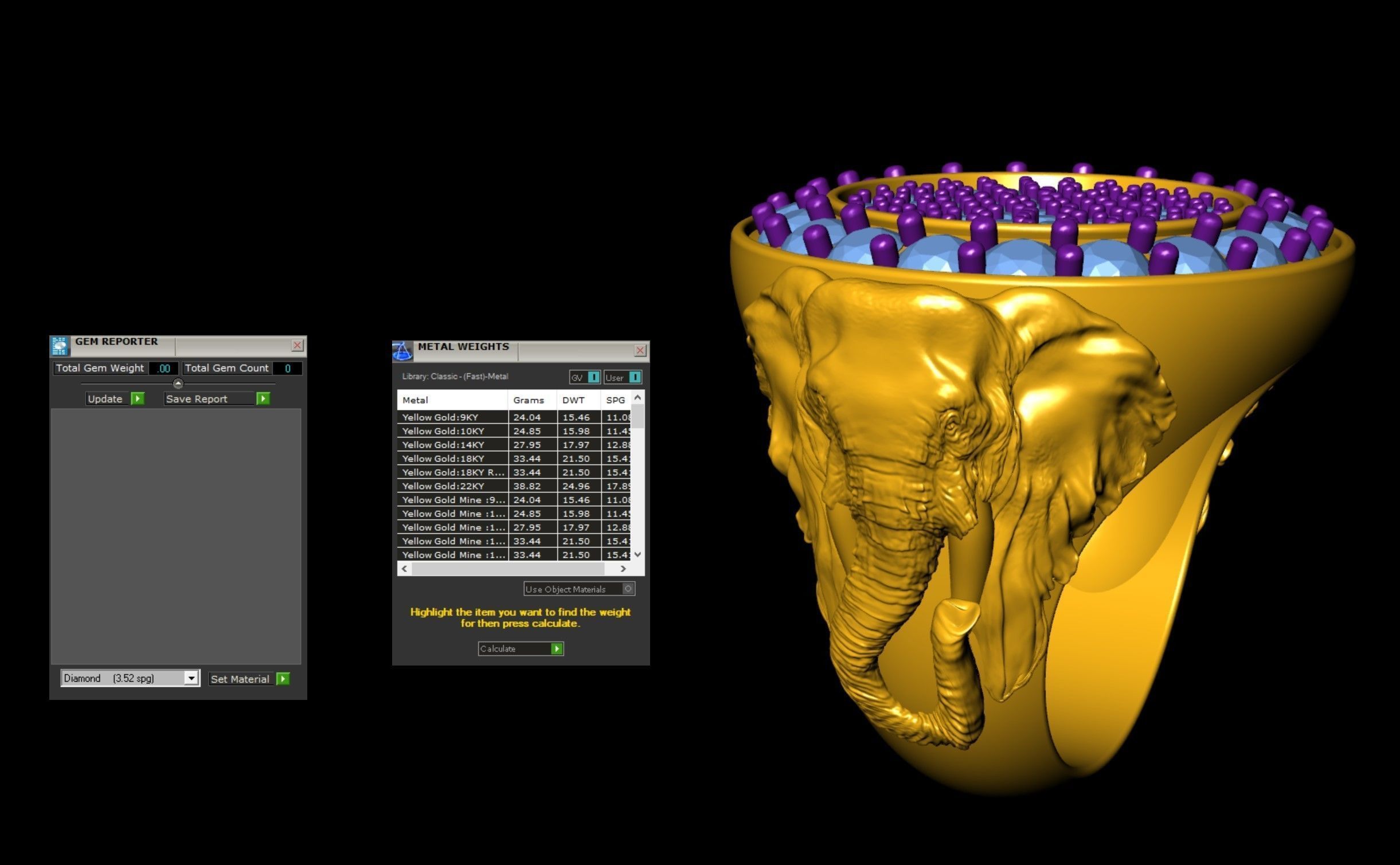 Elephant Sigent  Ring 3D Model  3D print model_6