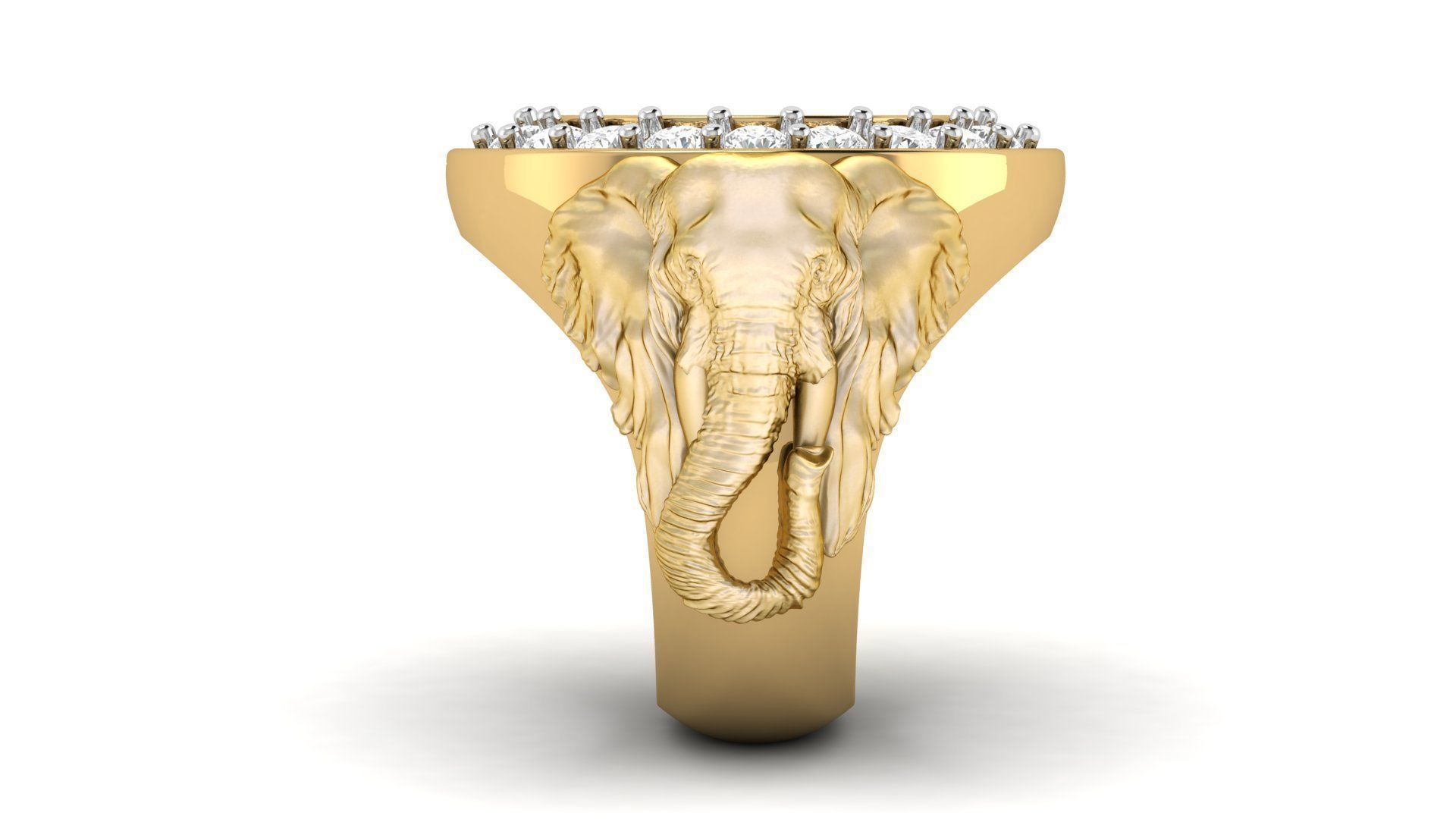 Elephant Sigent  Ring 3D Model  3D print model_1