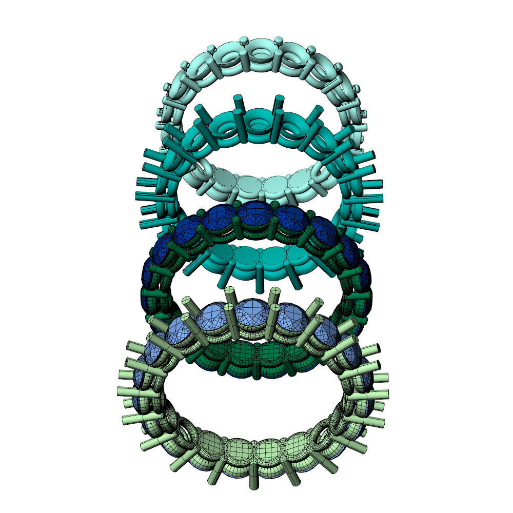 Eternity Band Diamond Ring 15pt 3D print model_10