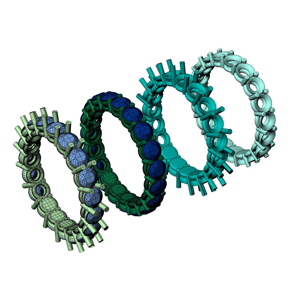 Eternity Band Diamond Ring 15pt 3D print model_11