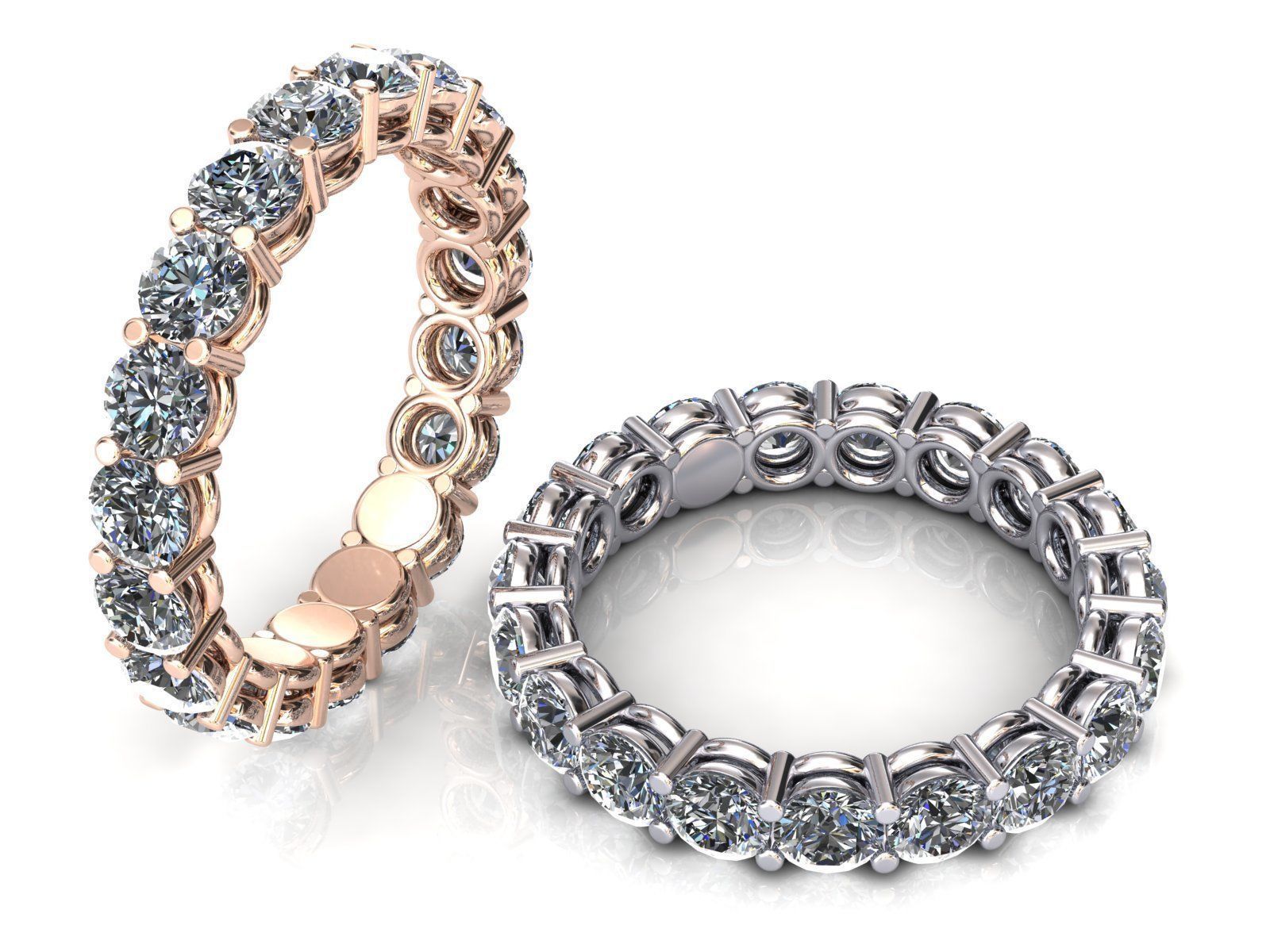 Eternity Band Diamond Ring 15pt 3D print model_6