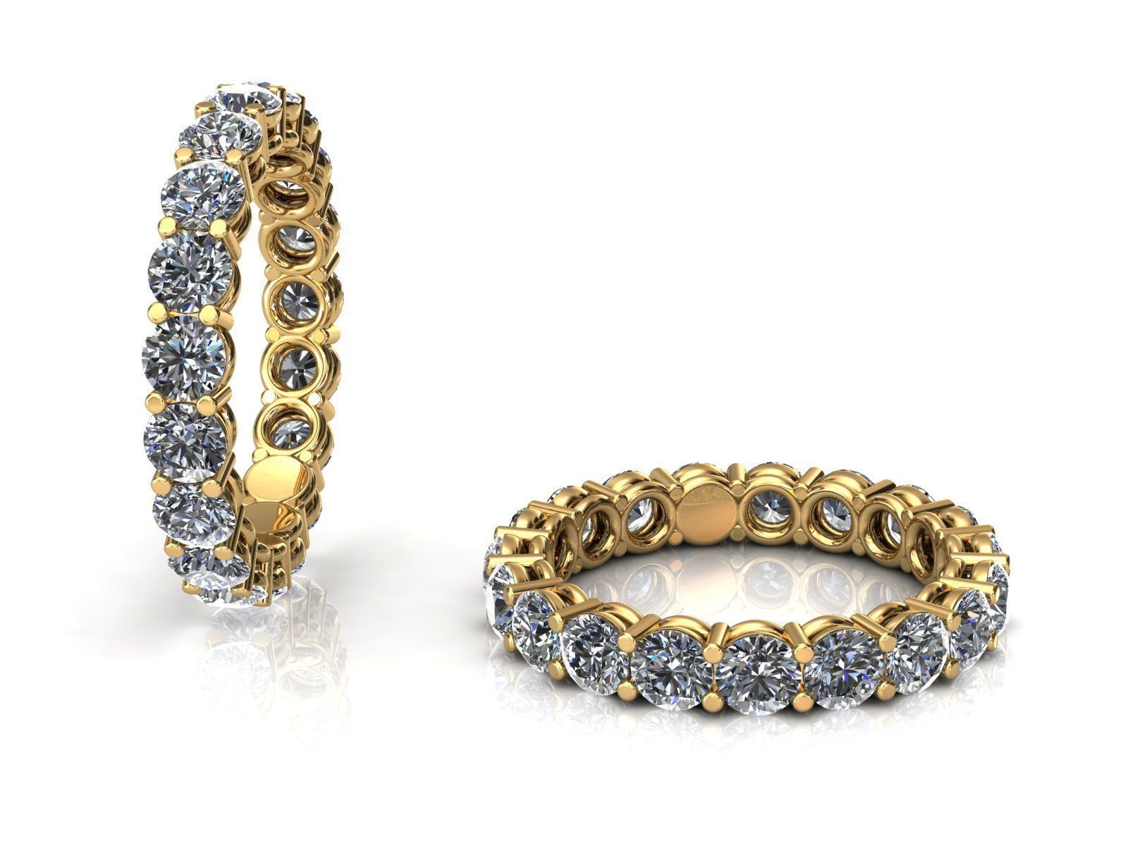 Eternity Band Diamond Ring 15pt 3D print model_1