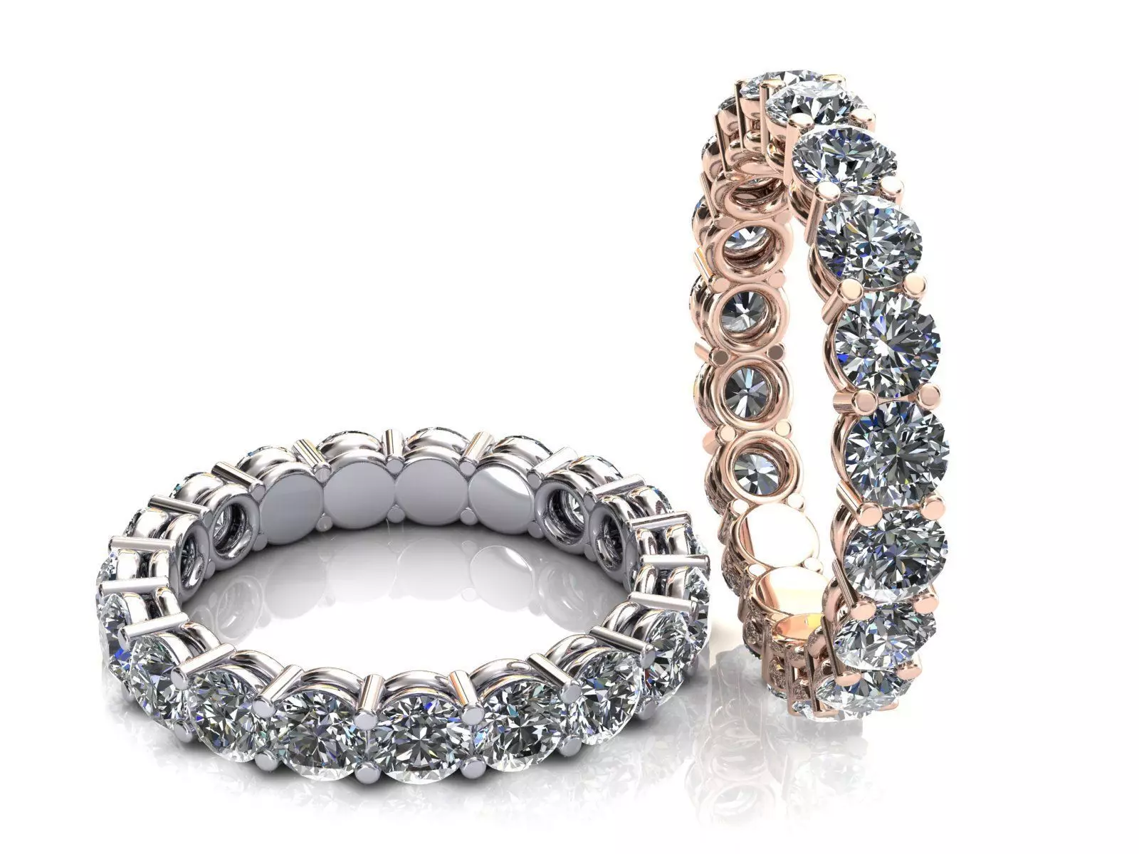 Eternity Band Diamond Ring 15pt 3D print model_0