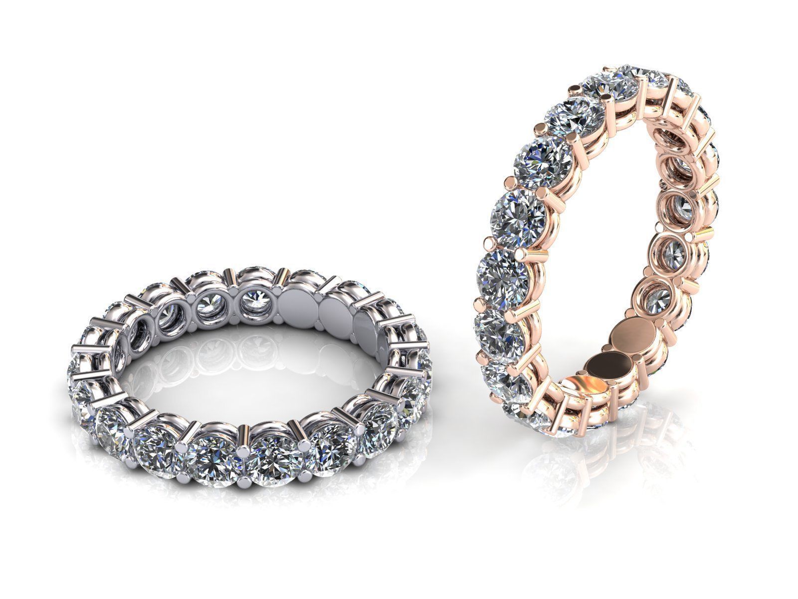 Eternity Band Diamond Ring 15pt 3D print model_3