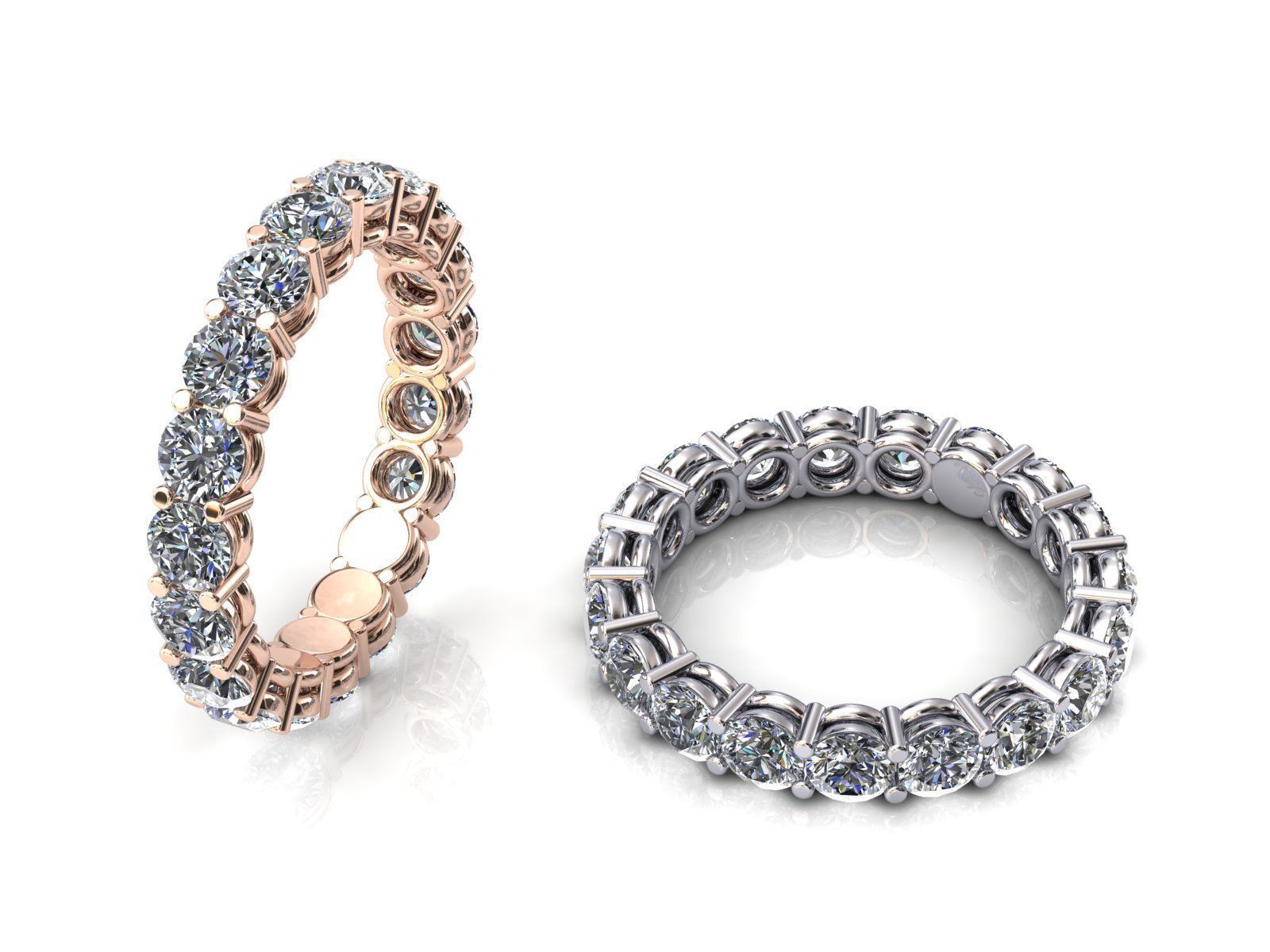 Eternity Band Diamond Ring 15pt 3D print model_2