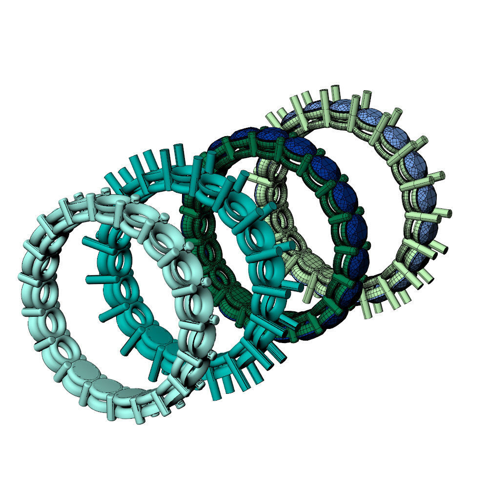 Eternity Band Diamond Ring 15pt 3D print model_14