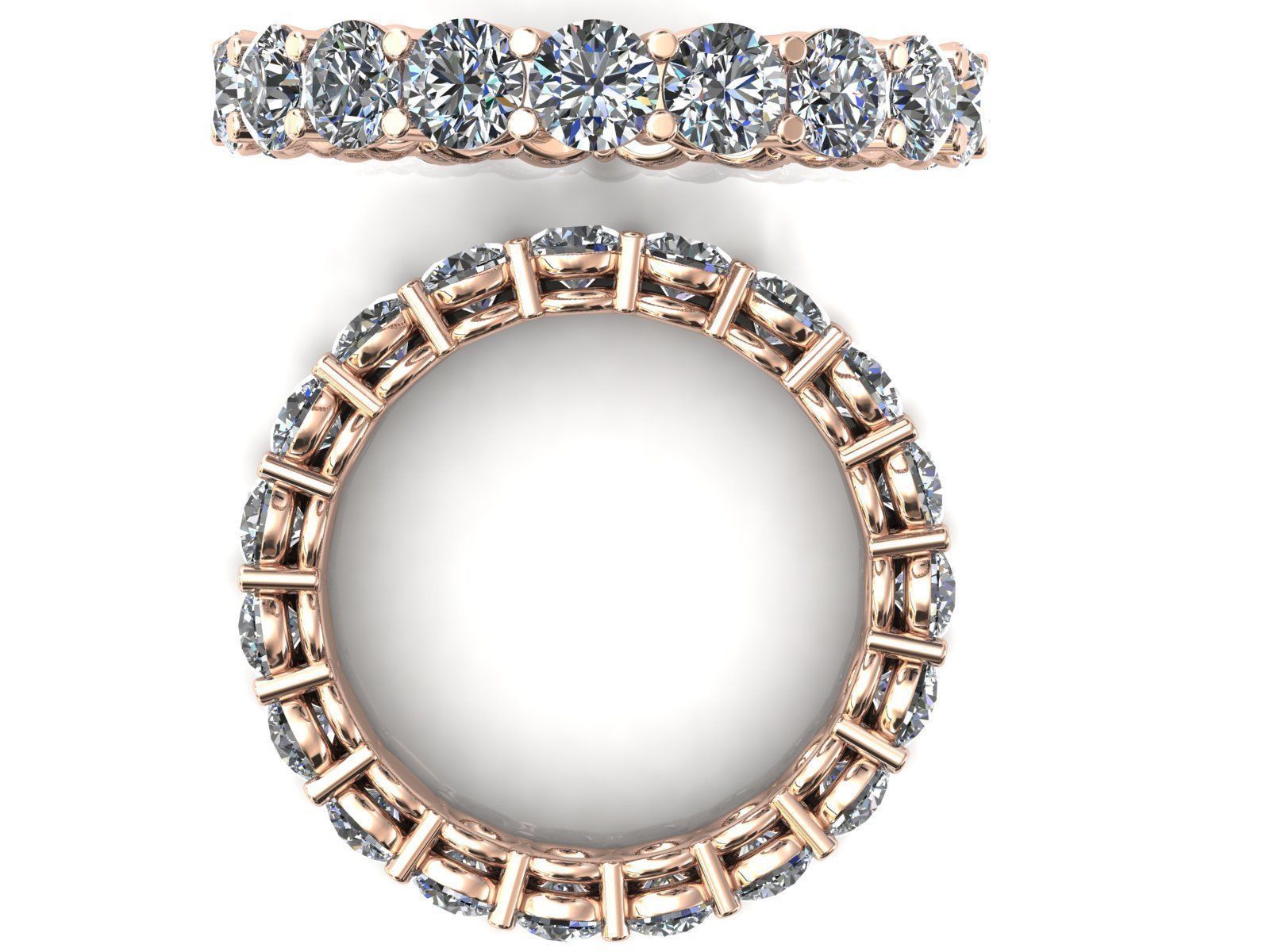 Eternity Band Diamond Ring 15pt 3D print model_4