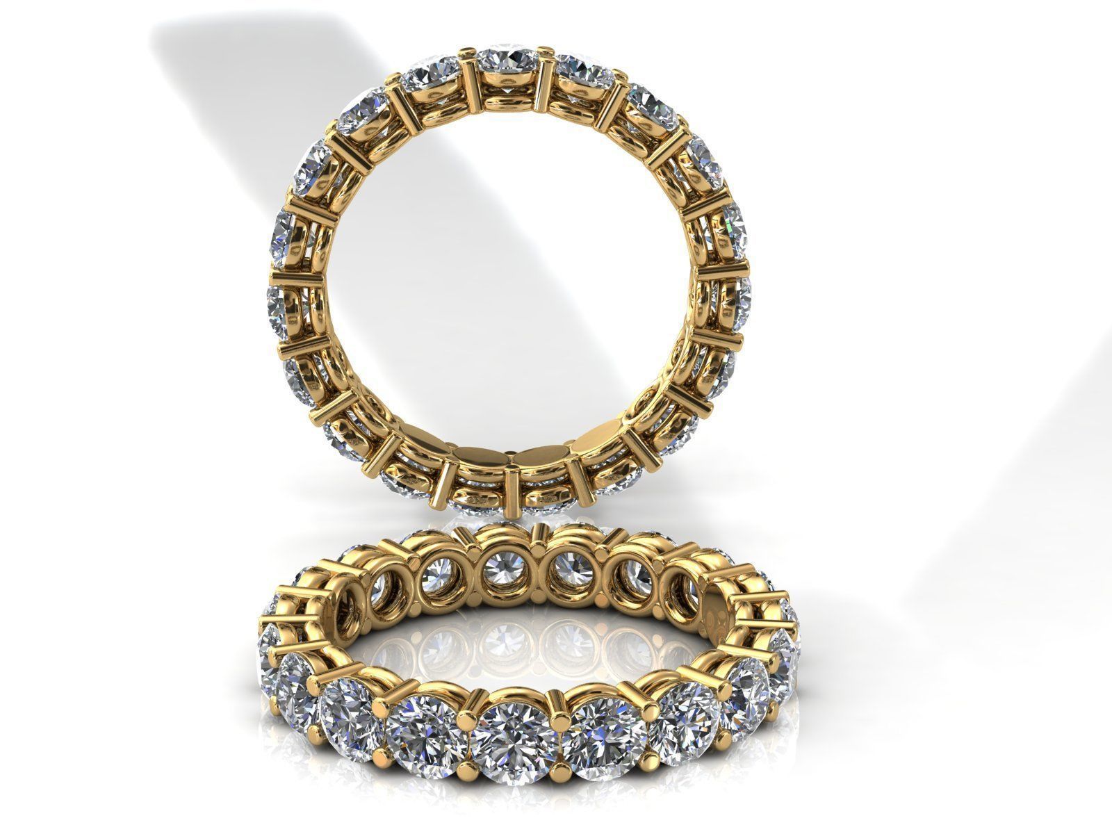 Eternity Band Diamond Ring 15pt 3D print model_5