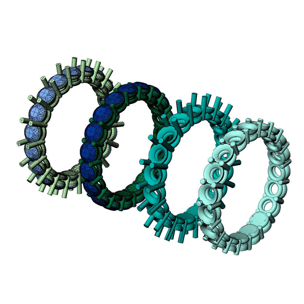 Eternity Band Diamond Ring 15pt 3D print model_12