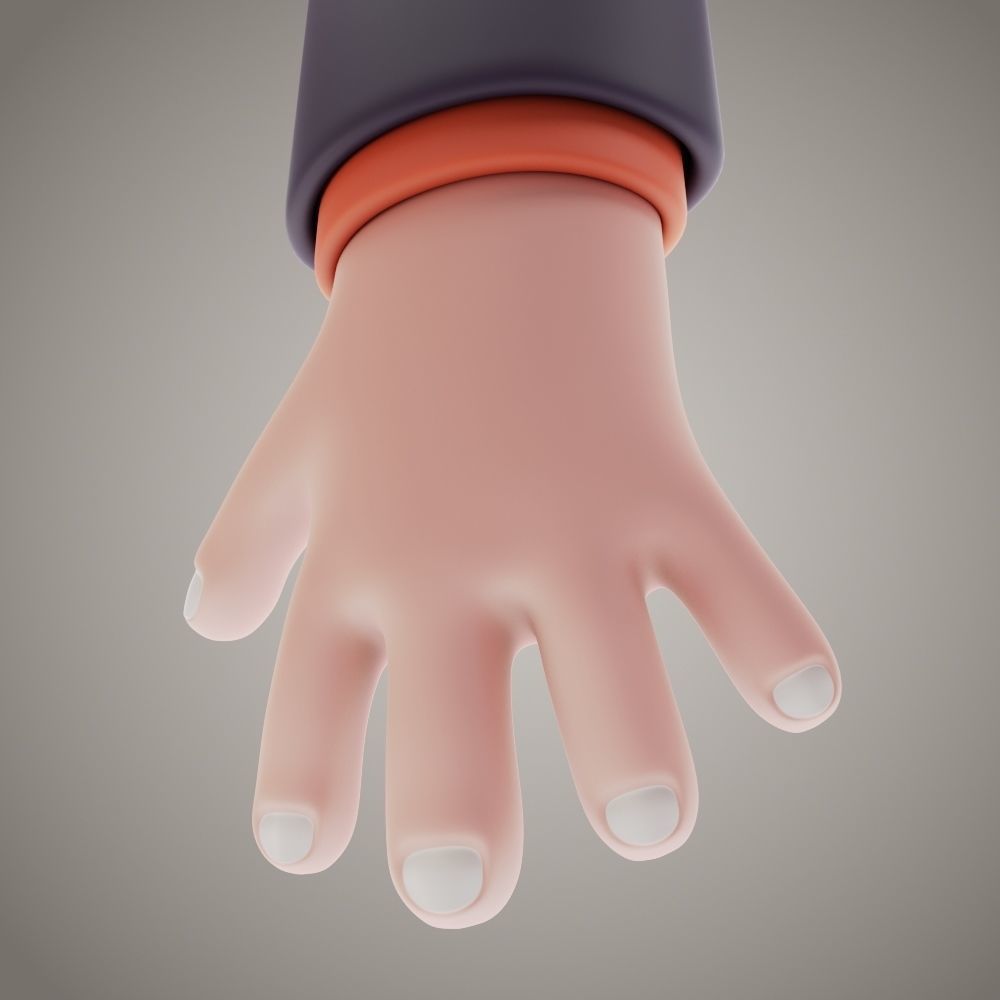 Stylized hand 3D model_2