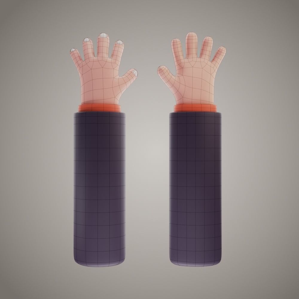 Stylized hand 3D model_3